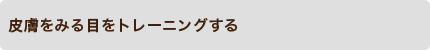 皮膚をみる目をトレーニングする