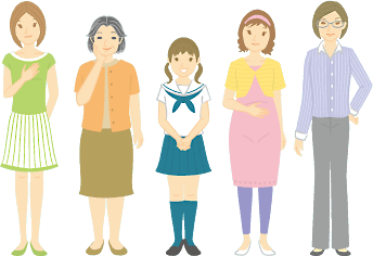 いろいろな年代の女性