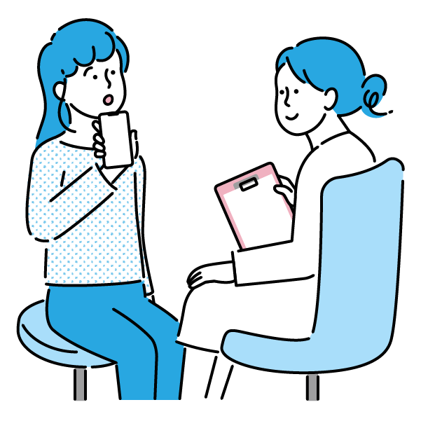 症状を記録し、受診時に医師へ見せる