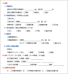 主観的包括的栄養評価－SGA