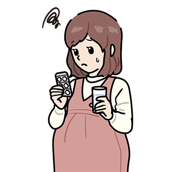 薬を飲むことに対して悩む妊婦