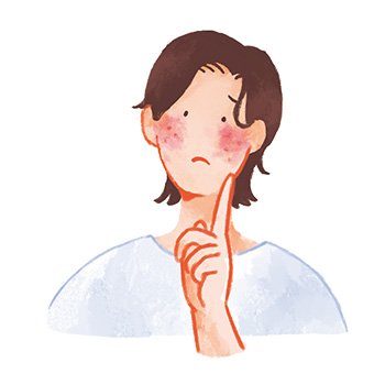 酒さ:悩む女性の表情