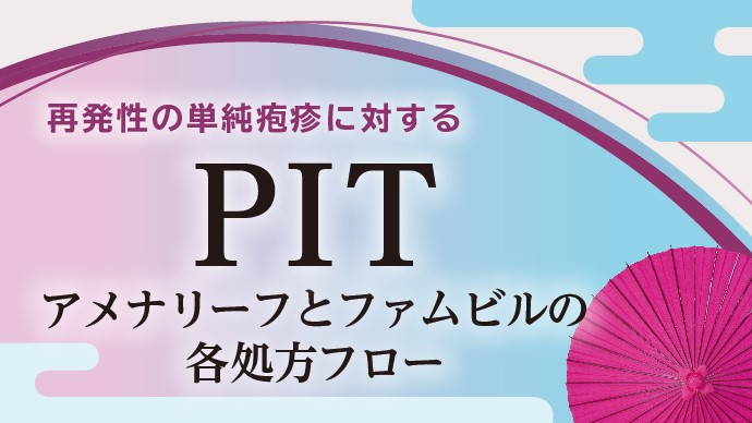 （特定情報概要）再発性の単純疱疹に対するPITアメナリーフとファムビルの各処方フロー