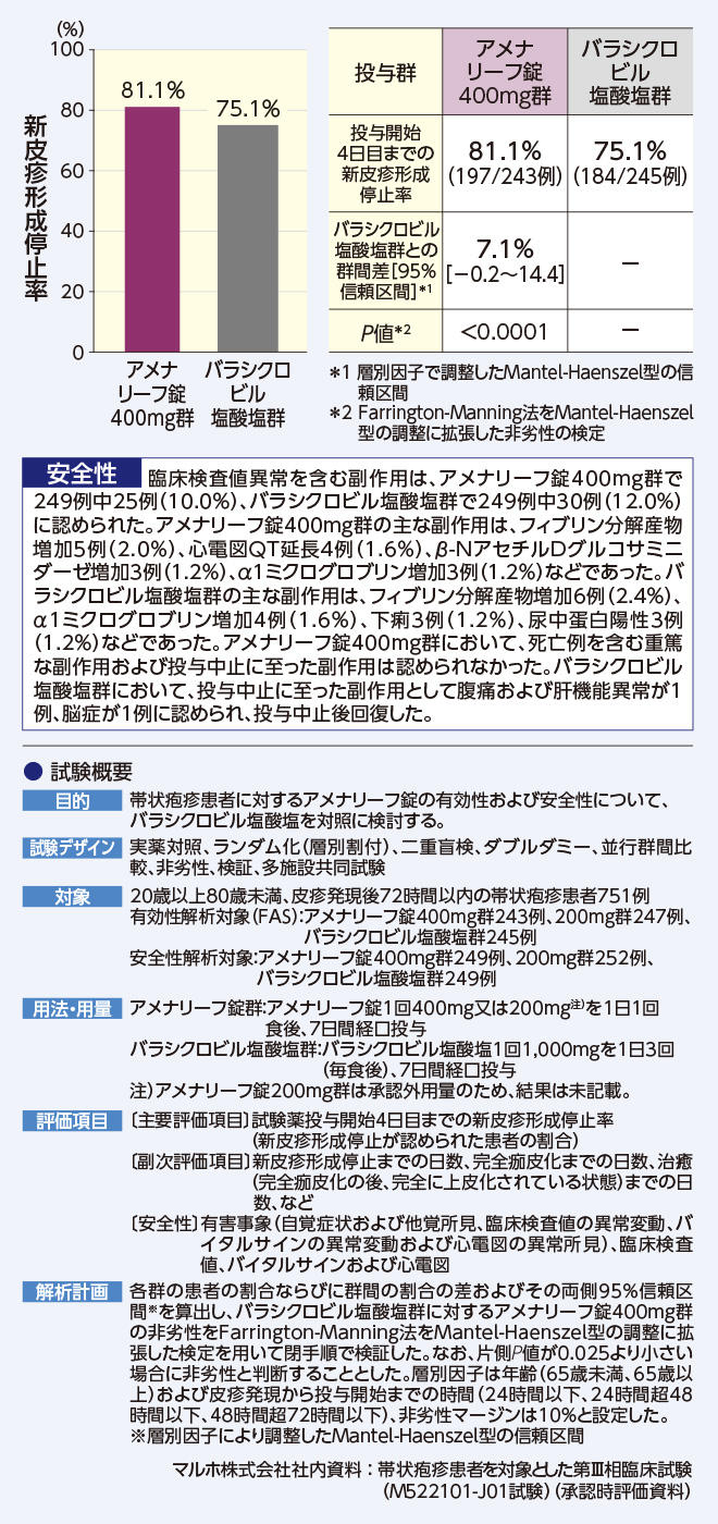 図2 主要評価項目 投与開始4日目までの新皮疹形成停止率