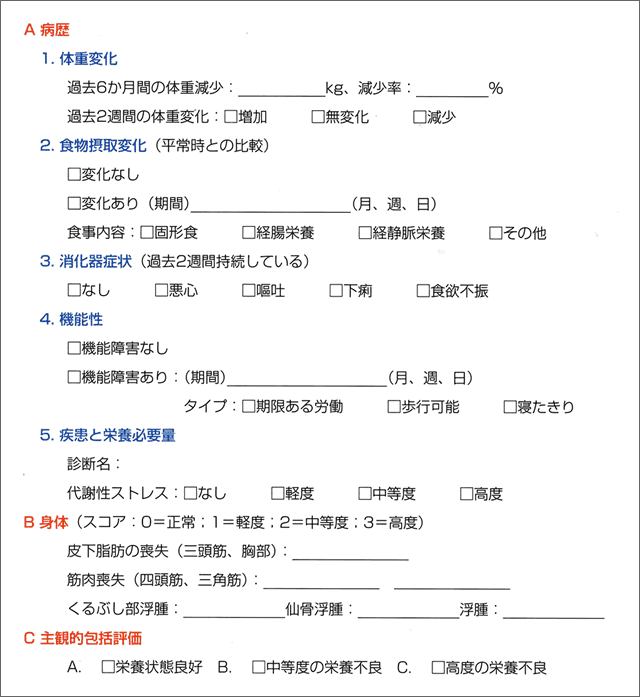 主観的包括的栄養評価-SGA