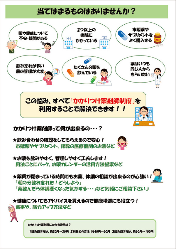 図3：かかりつけ薬剤師説明用チラシ