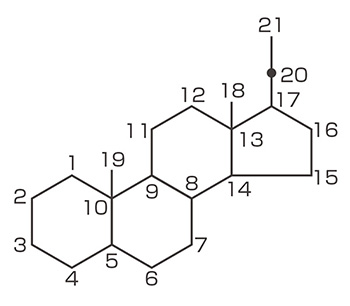図1：ステロイドの基本骨格