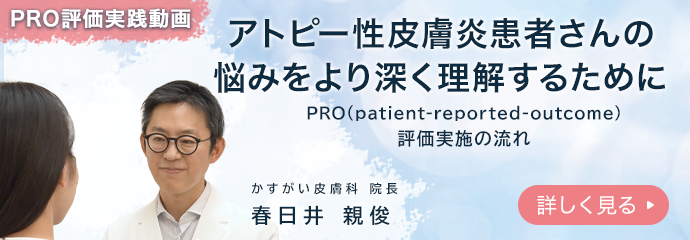 PRO評価実践動画 アトピー性皮膚炎患者さんの悩みをより深く理解するために