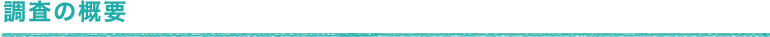 調査の概要 調査の概要