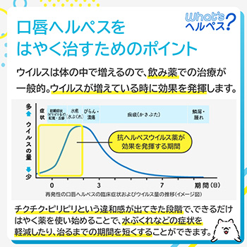 口唇ヘルペス:治療薬の効果