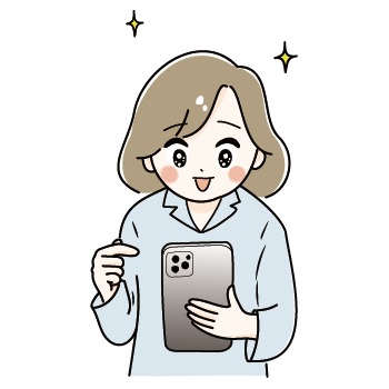 スマートフォンを操作する女性