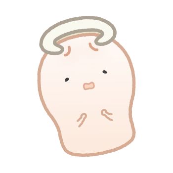 巻き爪ちゃん:ななめになって困り顔