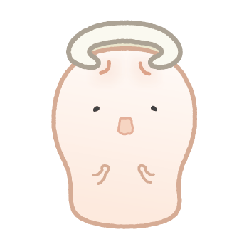 巻き爪ちゃん:正面向いて困り顔