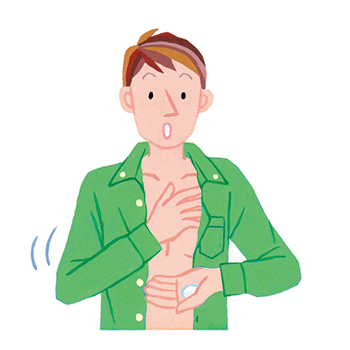 保湿する男性