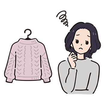 脇汗が気になって着る服に迷う女性