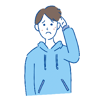 思春期ニキビ:悩む男の子