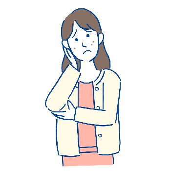 大人ニキビ:悩む女性