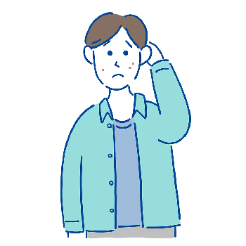 ニキビ:悩む男性