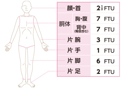 図：1回使用量の目安