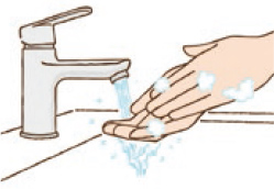使用後は直ちに手を洗い、手についたお薬をきれいに洗い流してください。